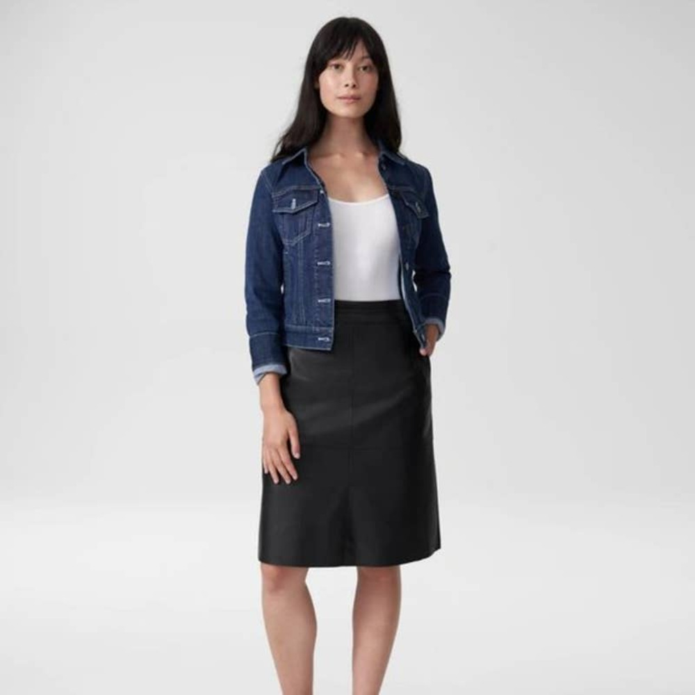 NWT Universal Standard Ana Faux Leather Skirt